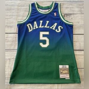 Dallas Mavericks 1994-95 Jason Kidd #5 Mitchell & Ness Swingman Road Jersey Sz M